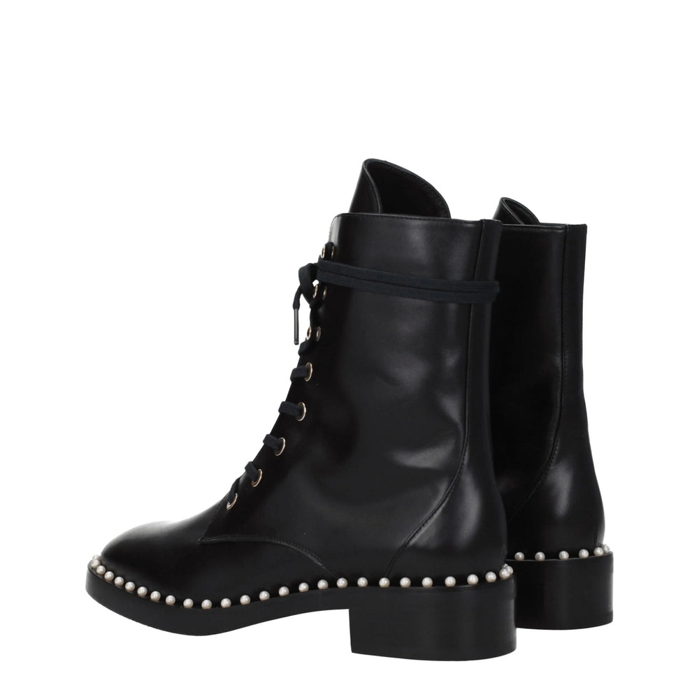 Stuart Weitzman Black Leather Ankle Boots - Boots