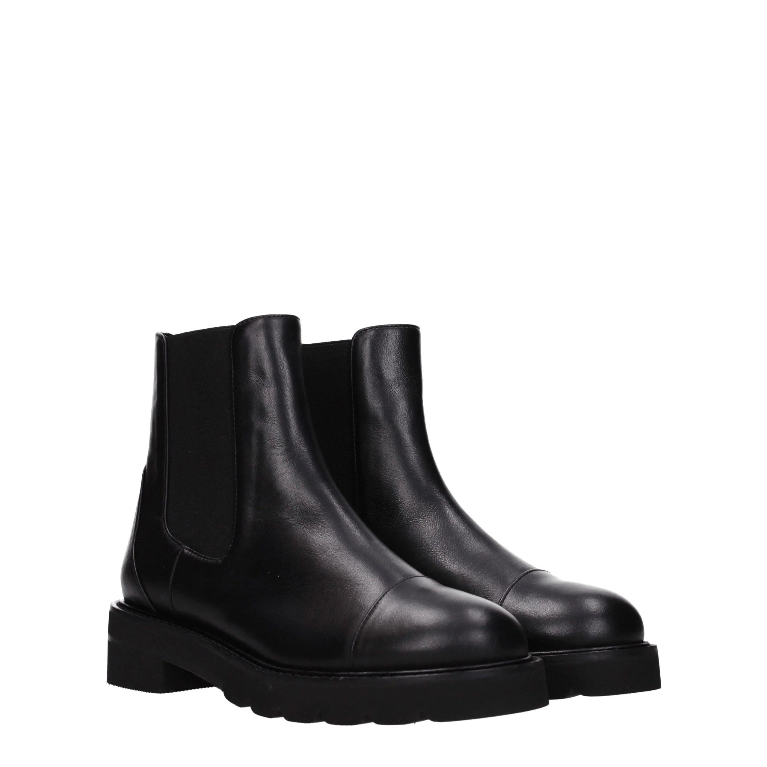 Stuart Weitzman Black Leather Ankle Boots - EU35.5/US5.5