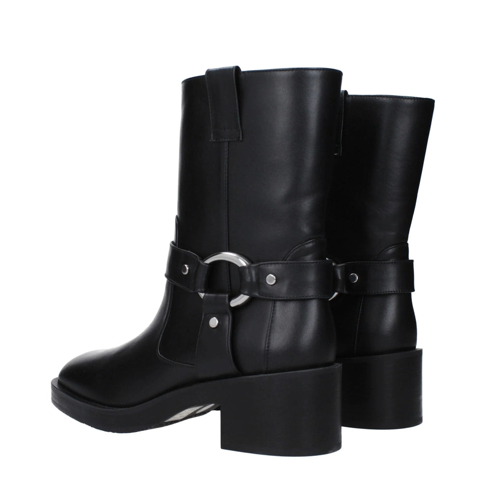 Stuart Weitzman Black Leather Ankle Boots - EU37.5/US7.5