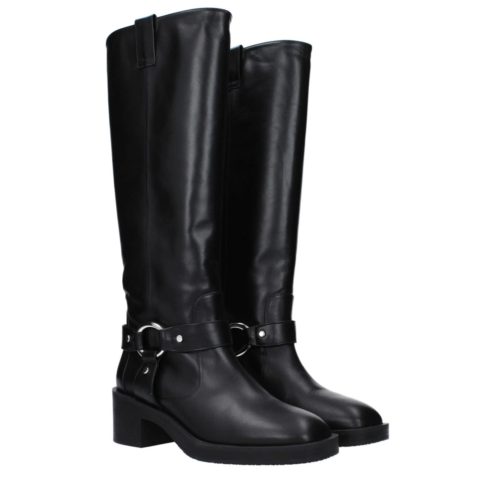 Stuart Weitzman Black Leather High Heel Boots - EU36.5/US6.5