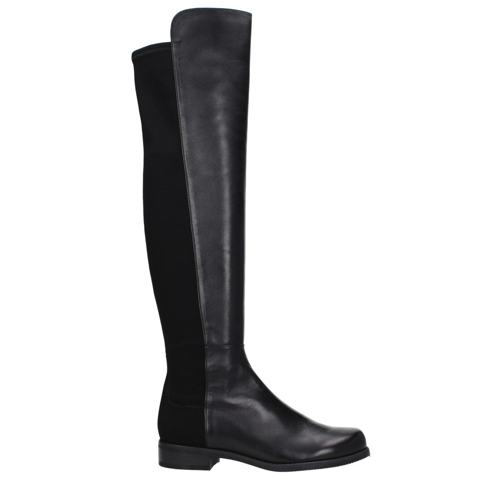 Stuart Weitzman Black Leather Over The Knee