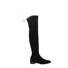 Stuart Weitzman Black Leather Over The Knee - Boots