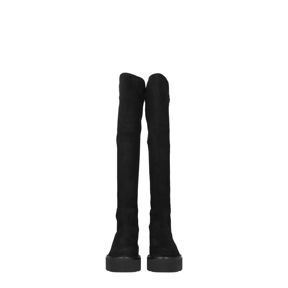 Stuart Weitzman Black Leather Over The Knee - EU35.5/US5.5