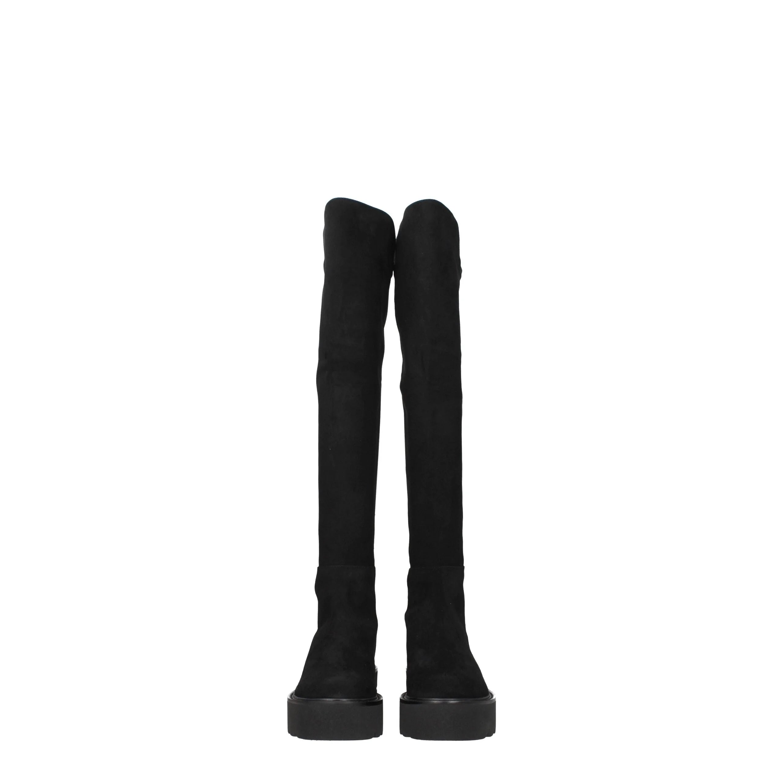 Stuart Weitzman Black Leather Over The Knee - EU35.5/US5.5