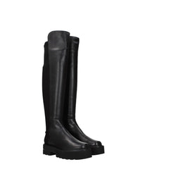 Stuart Weitzman Black Leather Over The Knee - EU35/US5