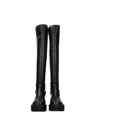 Stuart Weitzman Black Leather Over The Knee - EU35/US5