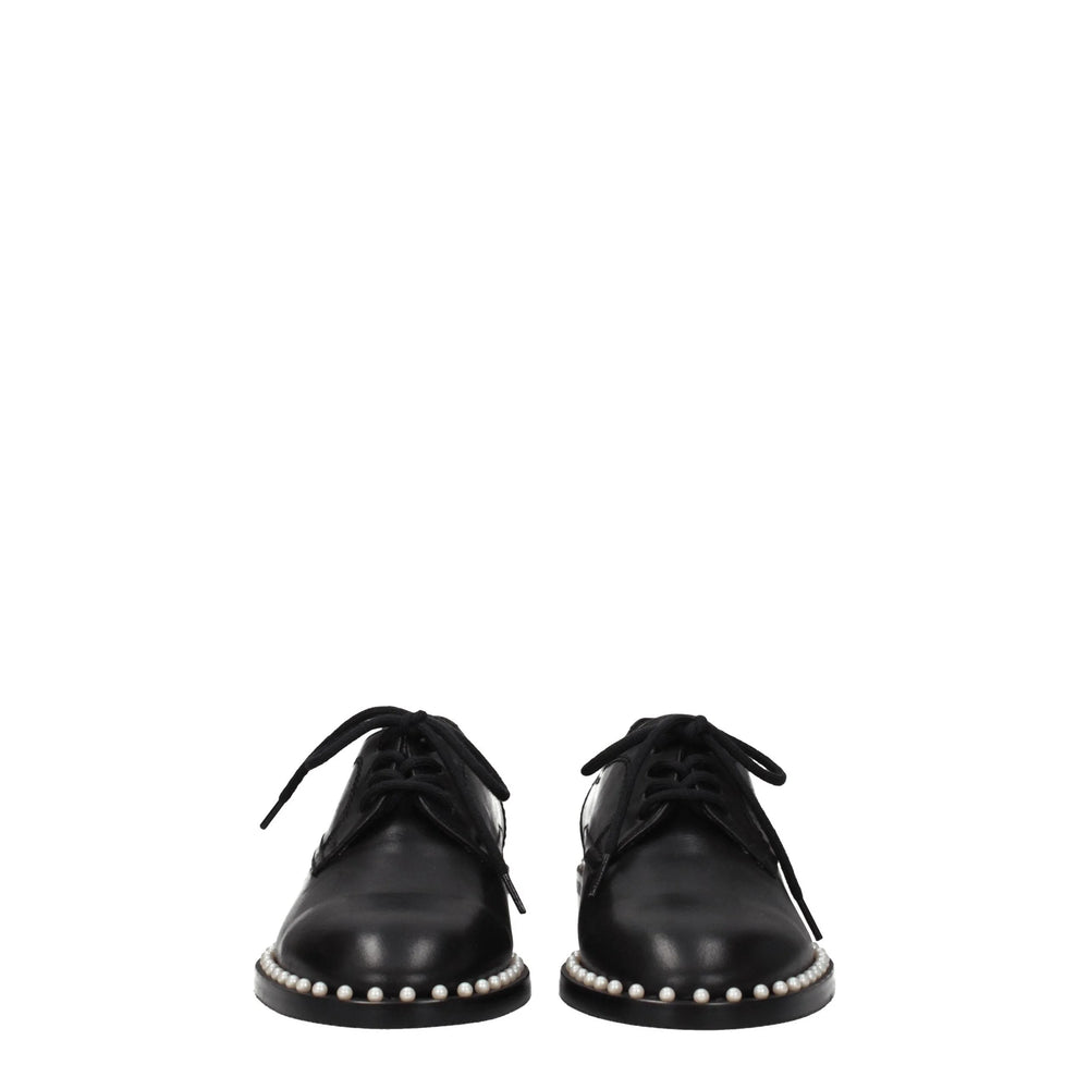 Stuart Weitzman Black Leather Oxfords And Derbies