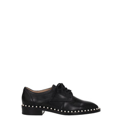 Stuart Weitzman Black Leather Oxfords And Derbies