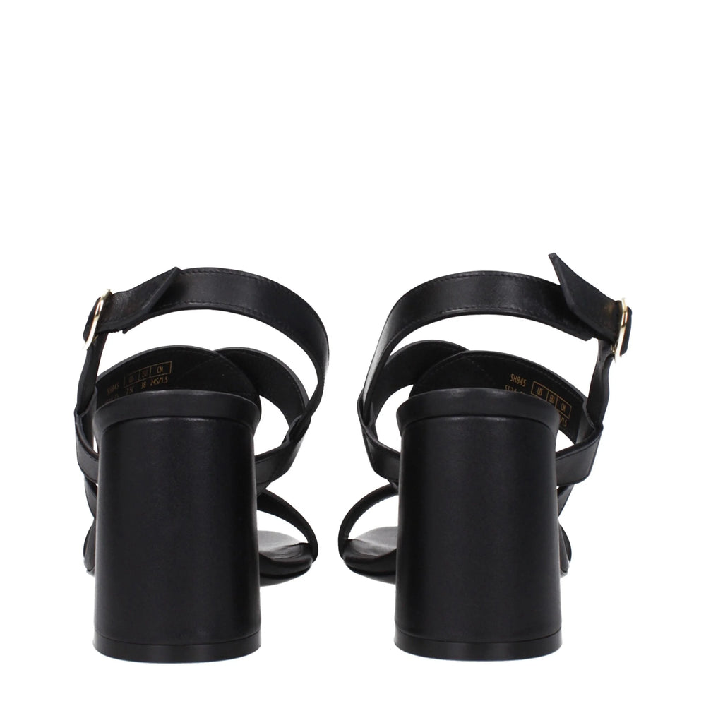 Stuart Weitzman Black Leather Platforms