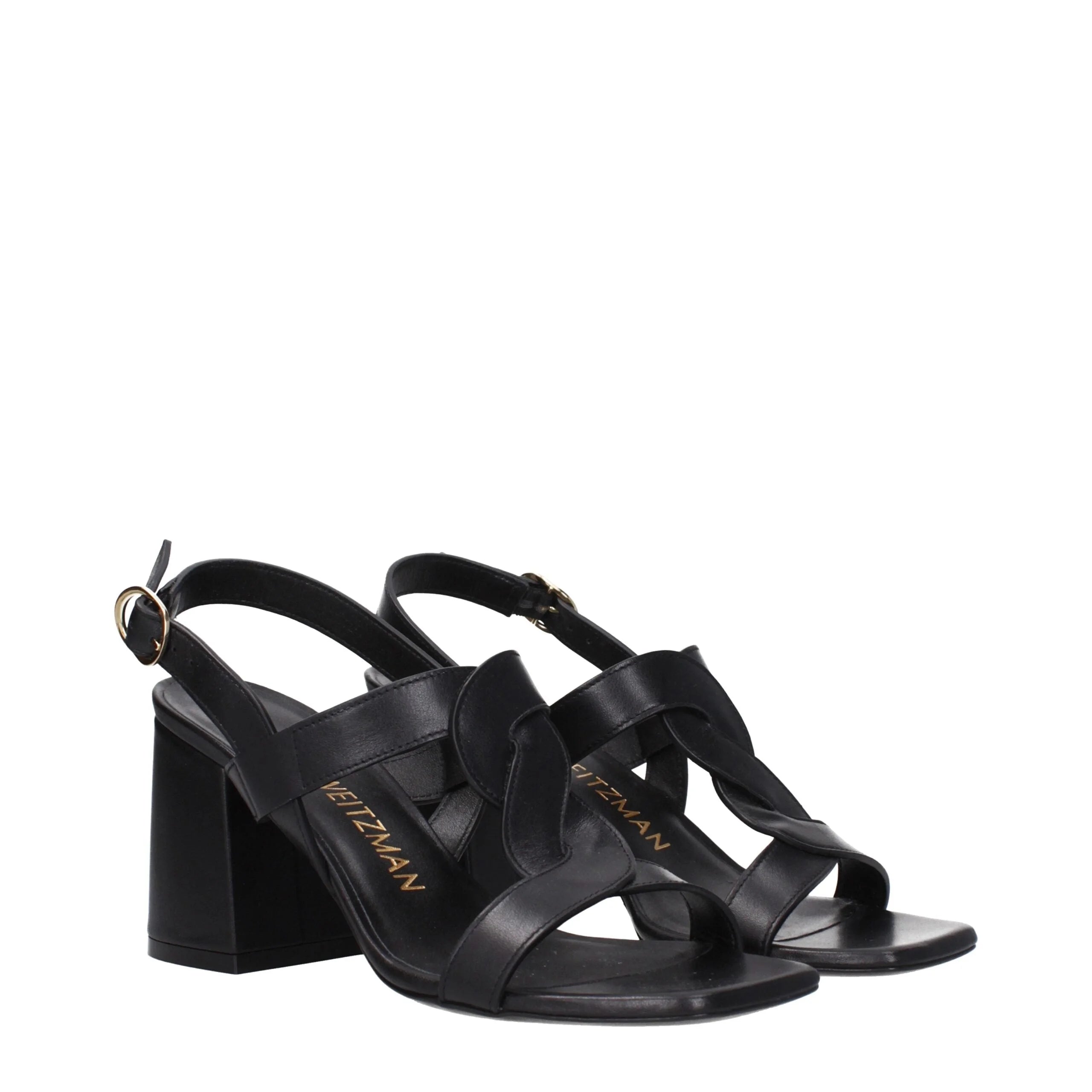 Stuart Weitzman Black Leather Platforms