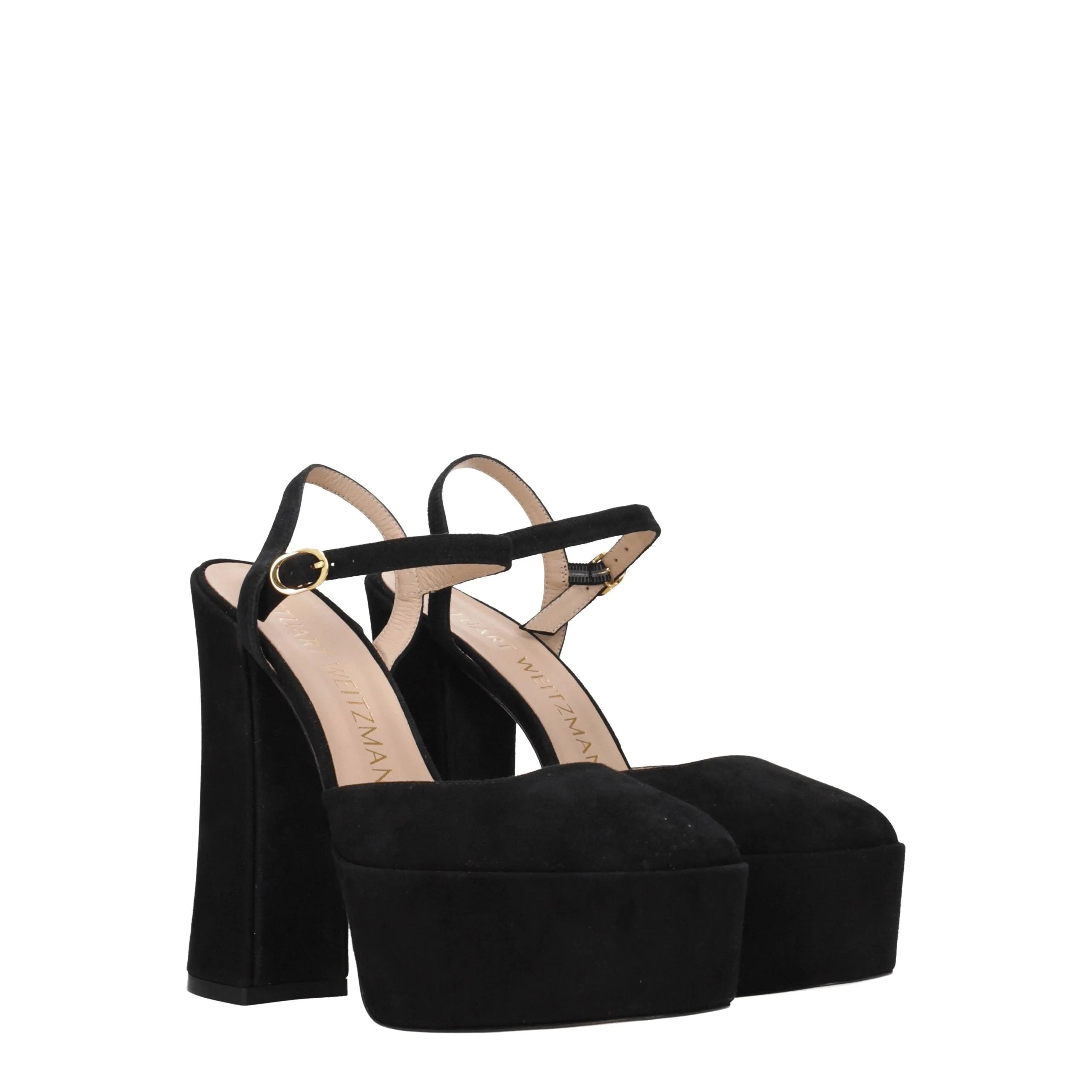 Stuart Weitzman Black Leather Platforms - EU39.5/US9.5