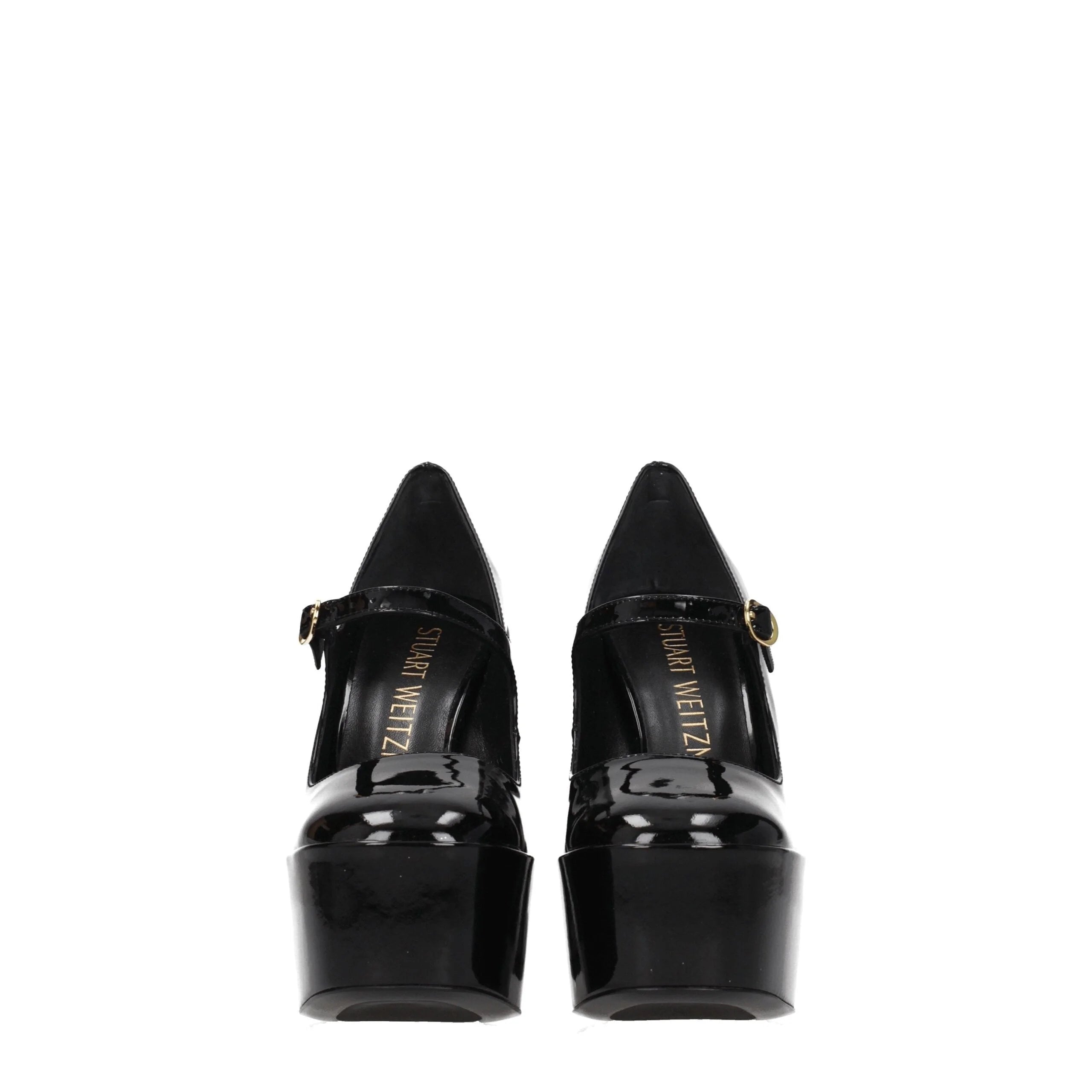 Stuart Weitzman Black Leather Platforms Pumps - EU40/US10