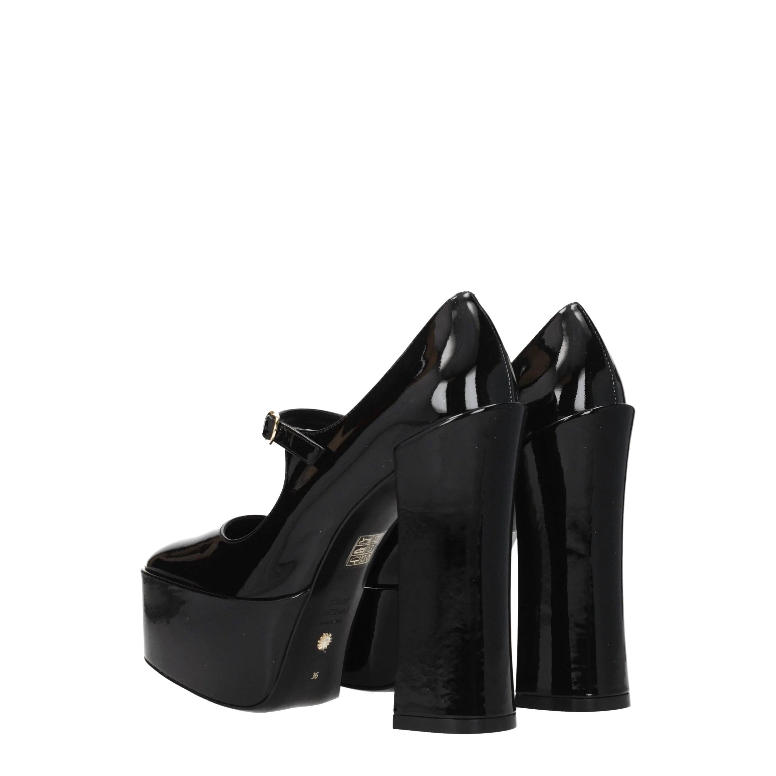 Stuart Weitzman Black Leather Platforms Pumps - EU40/US10 - Heels