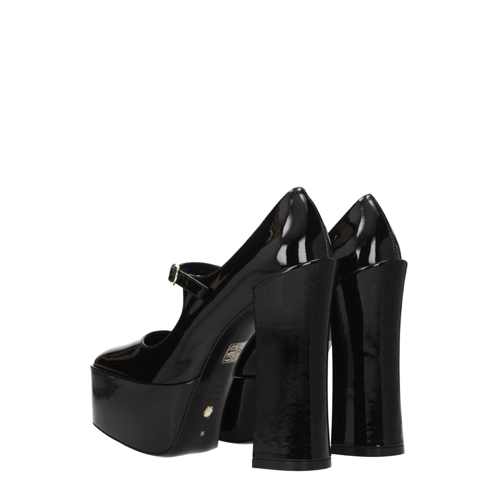 Stuart Weitzman Black Leather Platforms Pumps - EU40/US10 - Heels