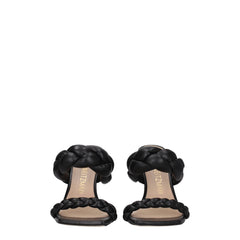 Stuart Weitzman Black Leather Stiletto Heels Sandals - EU37/US7
