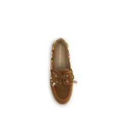 Stuart Weitzman Brown Calf Leather Bos Taurus Slip-On Loafers - EU41/US11