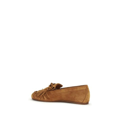 Stuart Weitzman Brown Calf Leather Bos Taurus Slip-On Loafers - EU39/US9