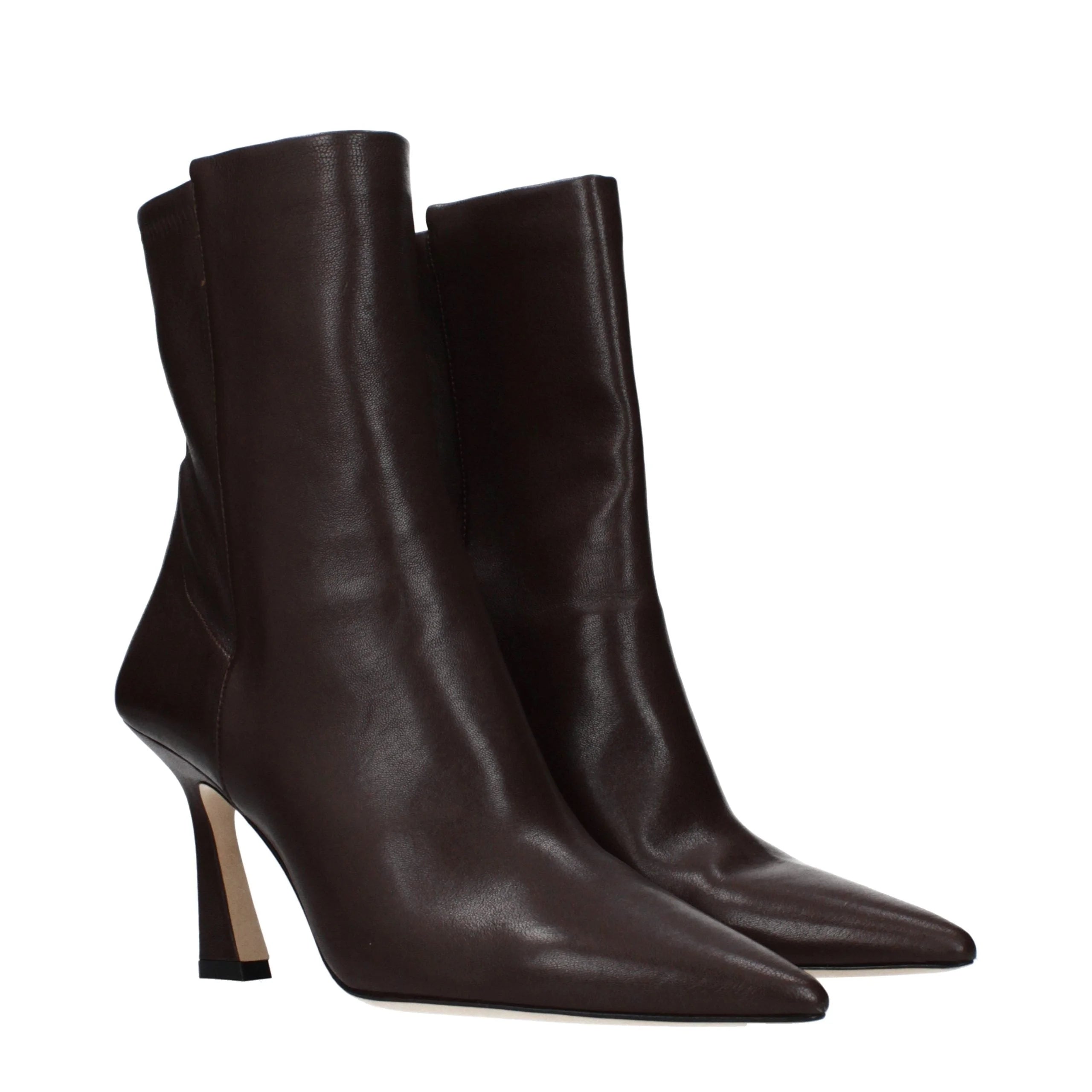 Stuart Weitzman Brown Leather Ankle Boots - EU40/US10