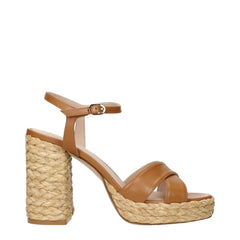 Plateformes en cuir marron Stuart Weitzman