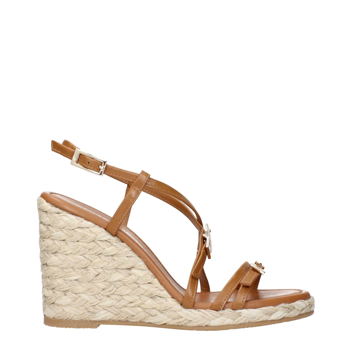 Stuart Weitzman Brun Läder Wedges Sandaler