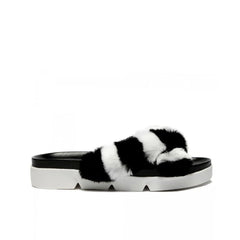 Stuart Weitzman Fur Slippers - EU37/US7 - Sandals