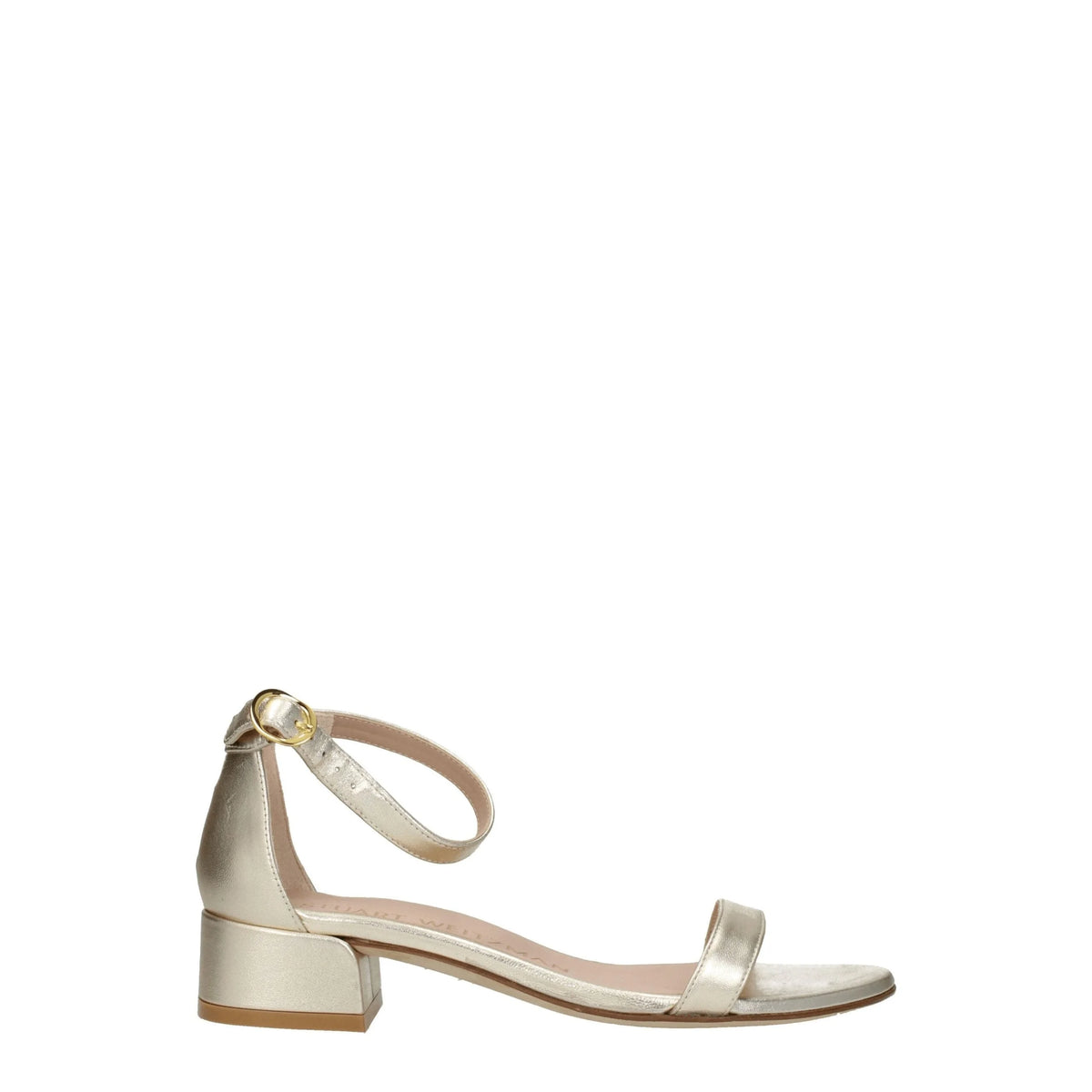 Stuart Weitzman Gold Leather Flat Sandals - EU36/US6
