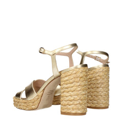 Stuart Weitzman Zlaté kožené platformy