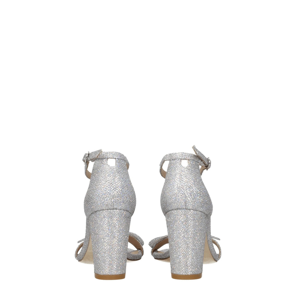 Stuart Weitzman Gray Fabric Platforms - Sandals