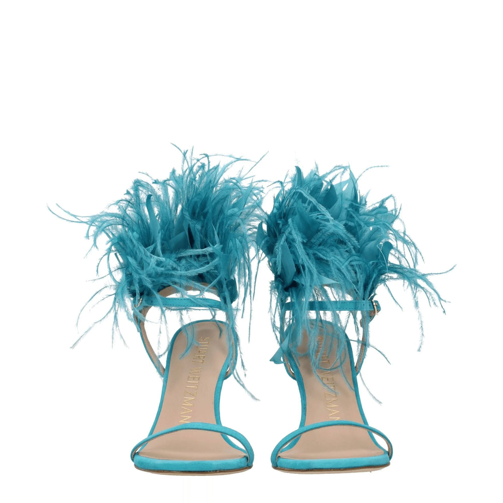 Stuart Weitzman Green Leather Stiletto Heels Sandals - EU39/US9