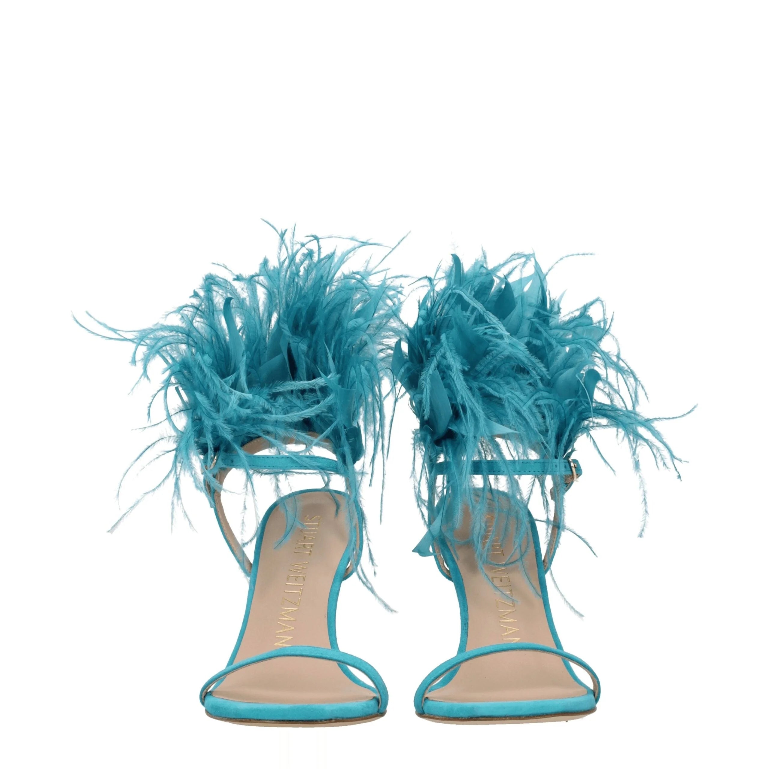 Stuart Weitzman Green Leather Stiletto Heels Sandals - EU39/US9