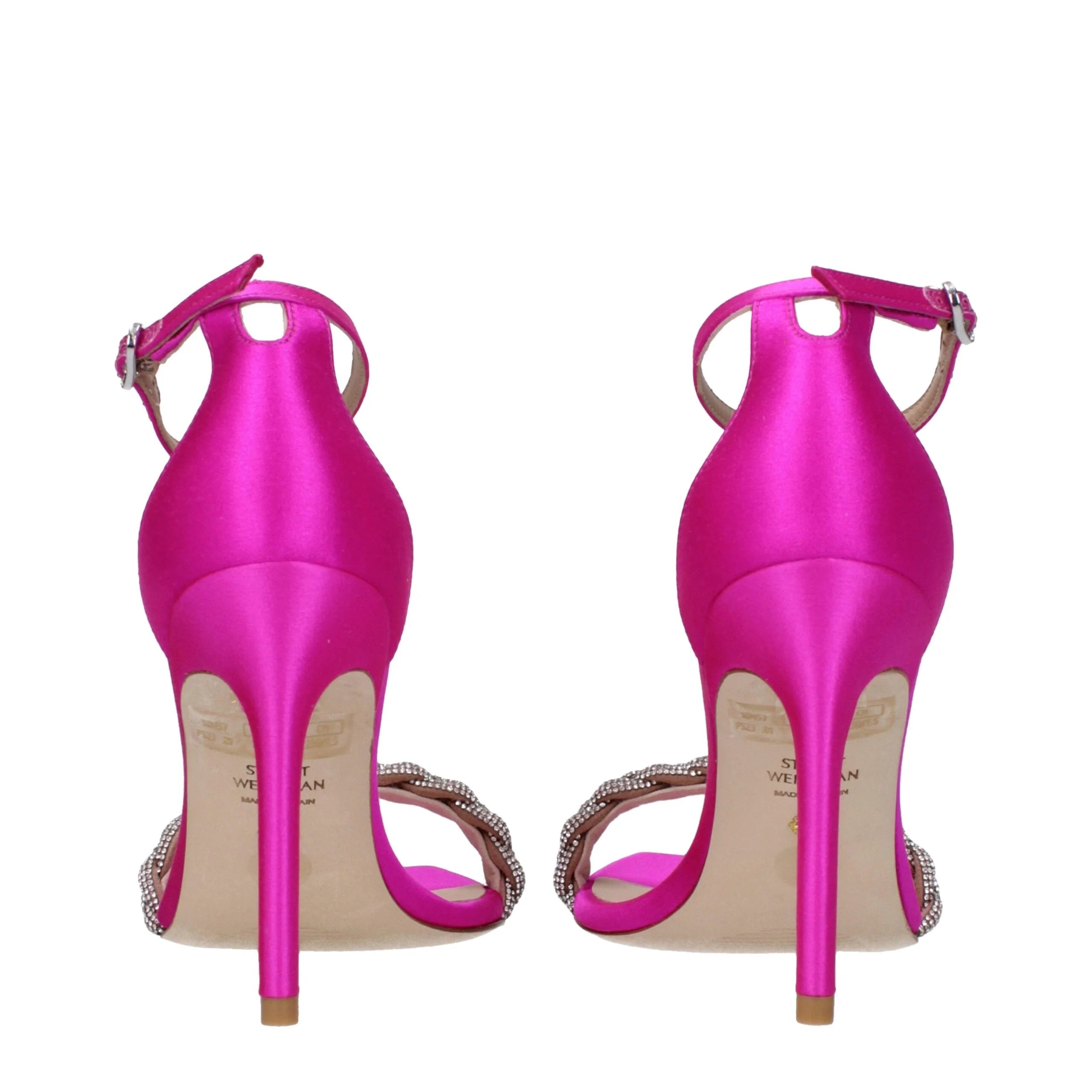 Stuart Weitzman Pink Satin Stiletto Heels Sandals - Sandals
