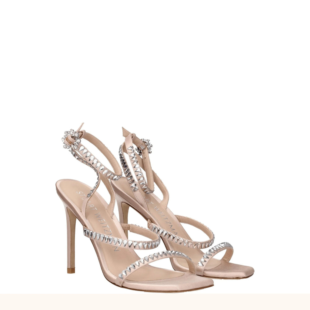 Stuart Weitzman Pink Satin Stiletto Heels Sandals - Sandals