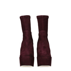 Stuart Weitzman Purple Leather Ankle Boots