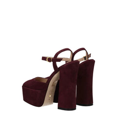 Stuart Weitzman Red Leather Platforms