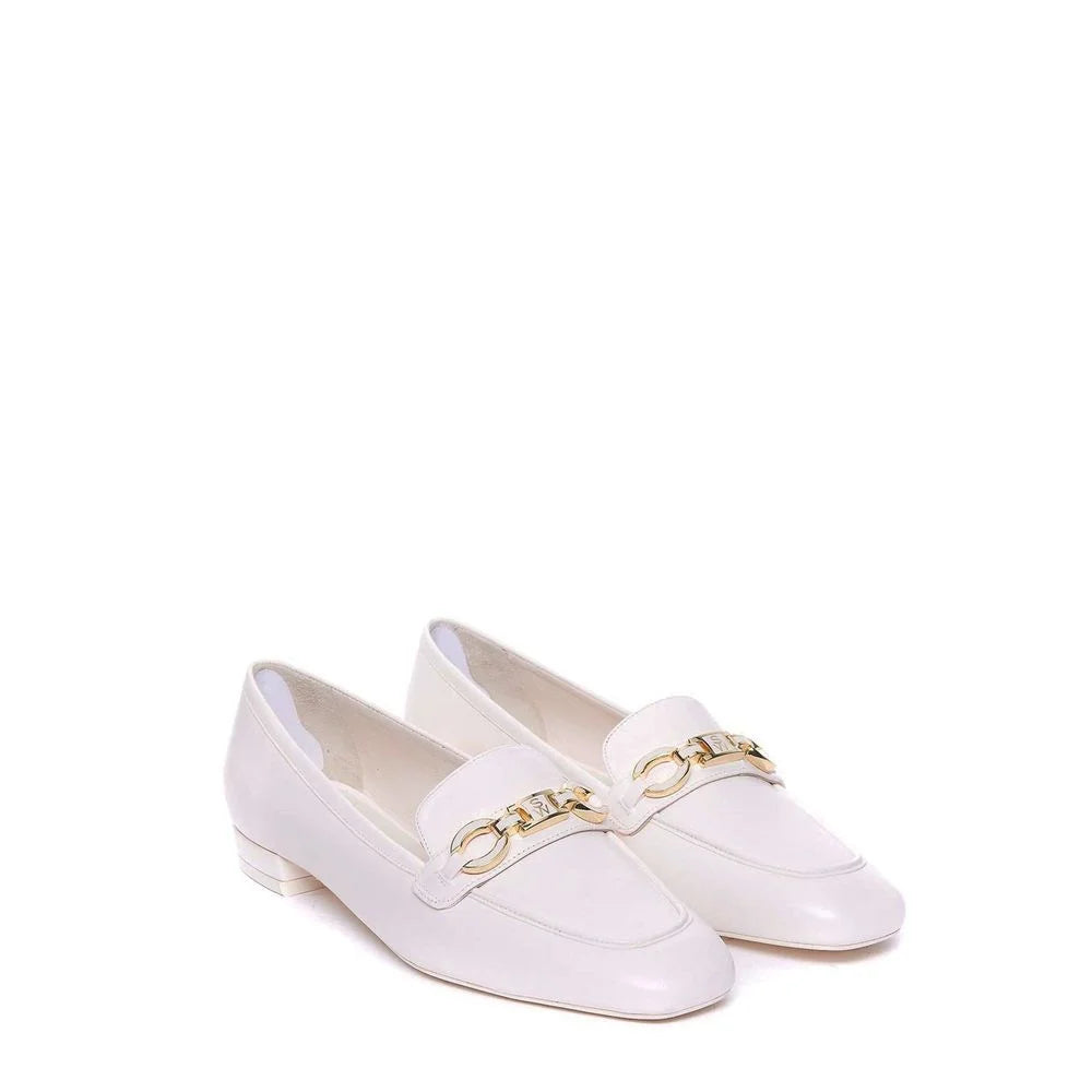 Stuart Weitzman Signature Square Leather Loafers - Flats