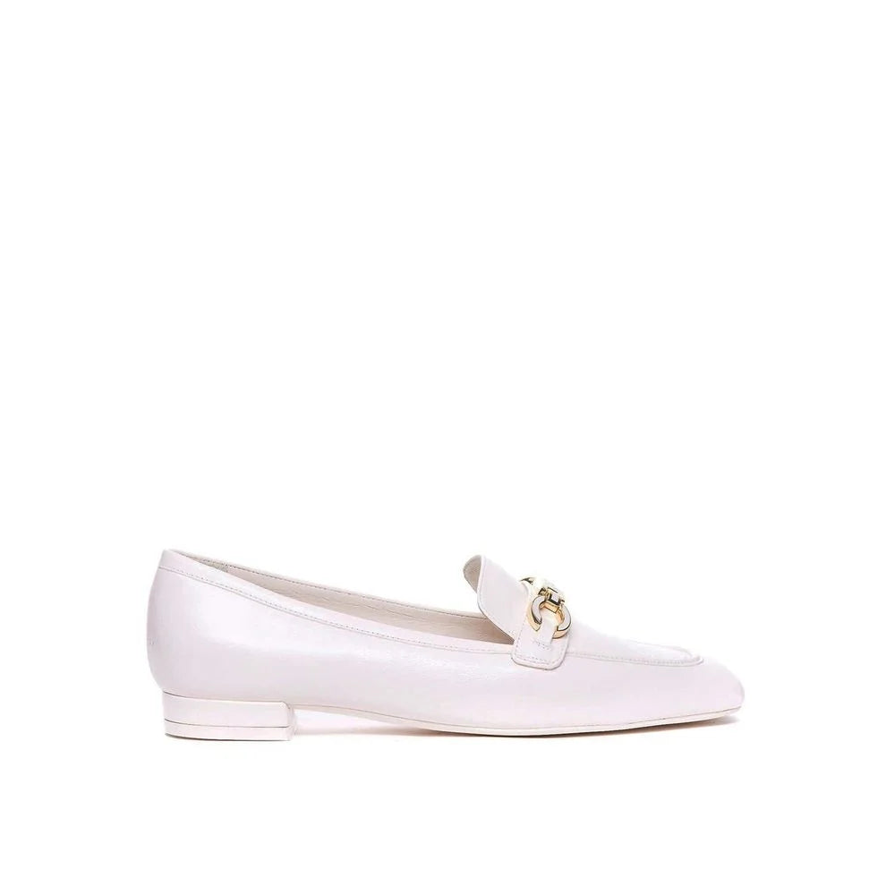 Stuart Weitzman Signature Square Leather Loafers - Flats