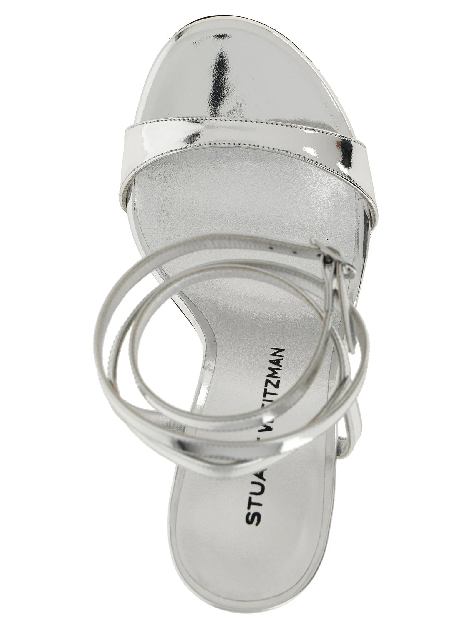 Stuart Weitzman Silver Polyethylene Stiletto Heel Sandals