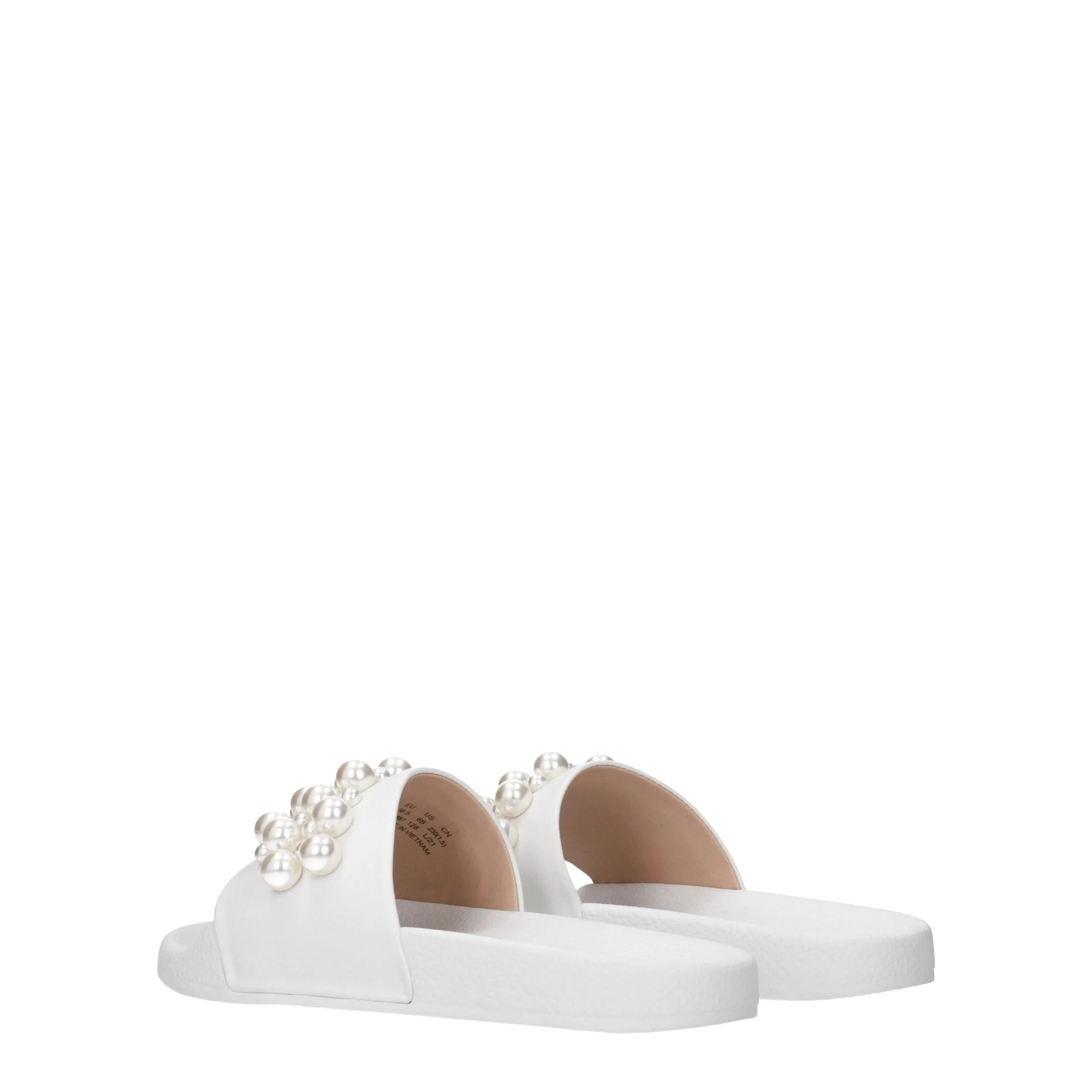 Stuart Weitzman White Leather Slippers Sandals - EU36.5/US6.5