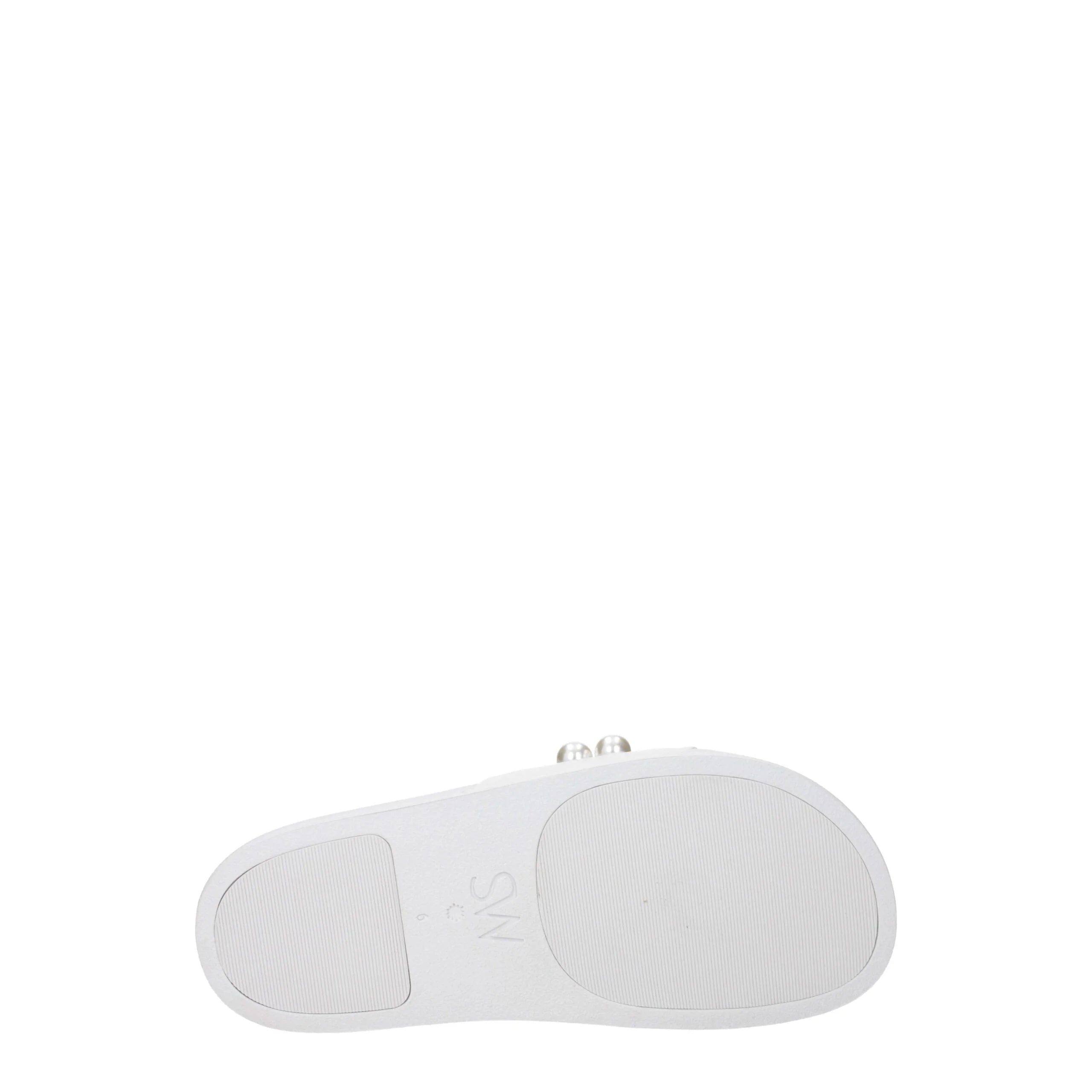 Stuart Weitzman White Leather Slippers Sandals - EU36.5/US6.5