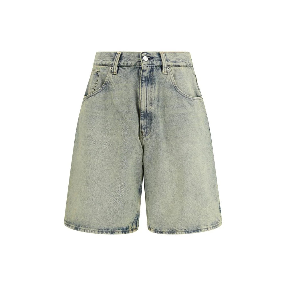 Sunflower Blue Cotton Bermuda Shorts
