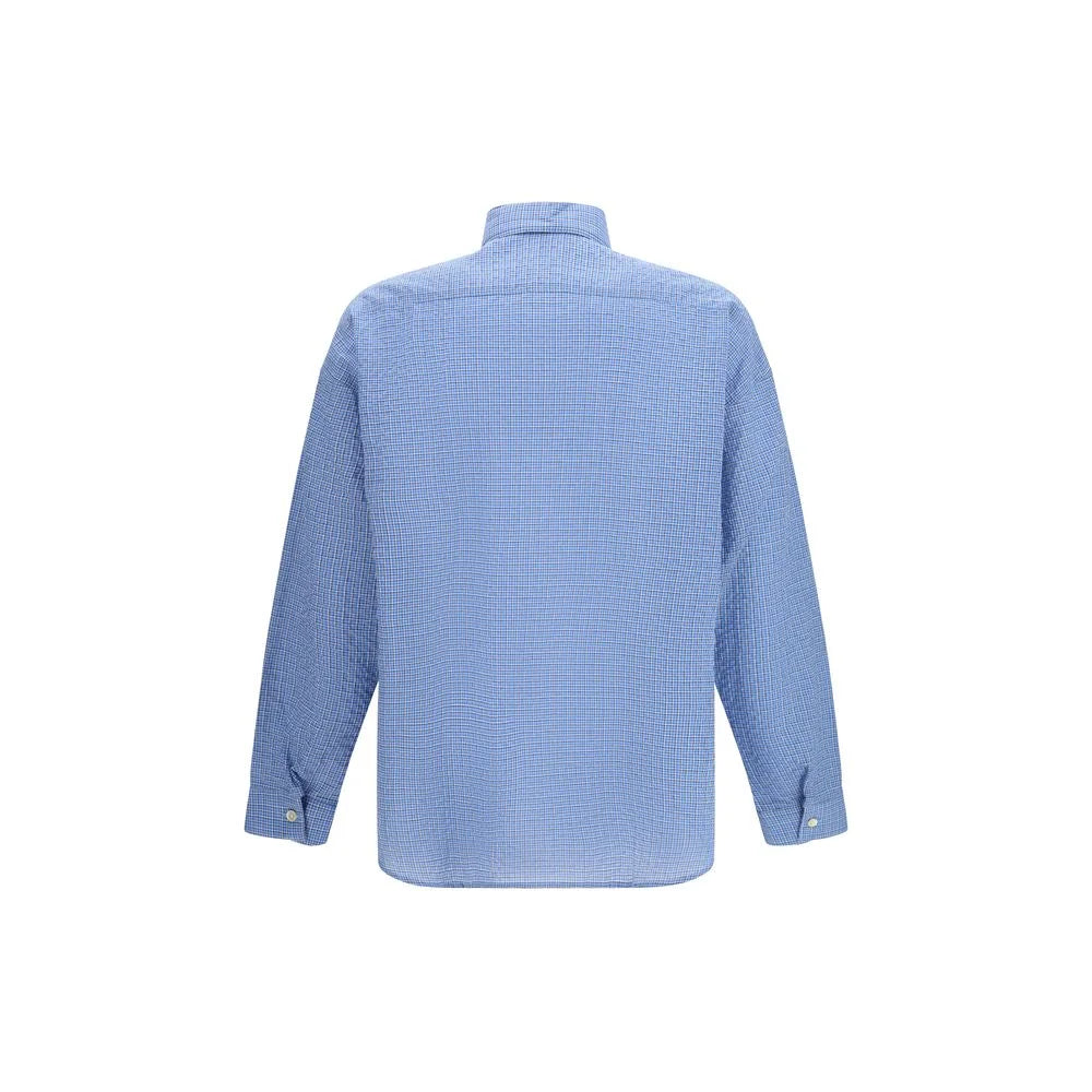 Chemise en coton bleu tournesol