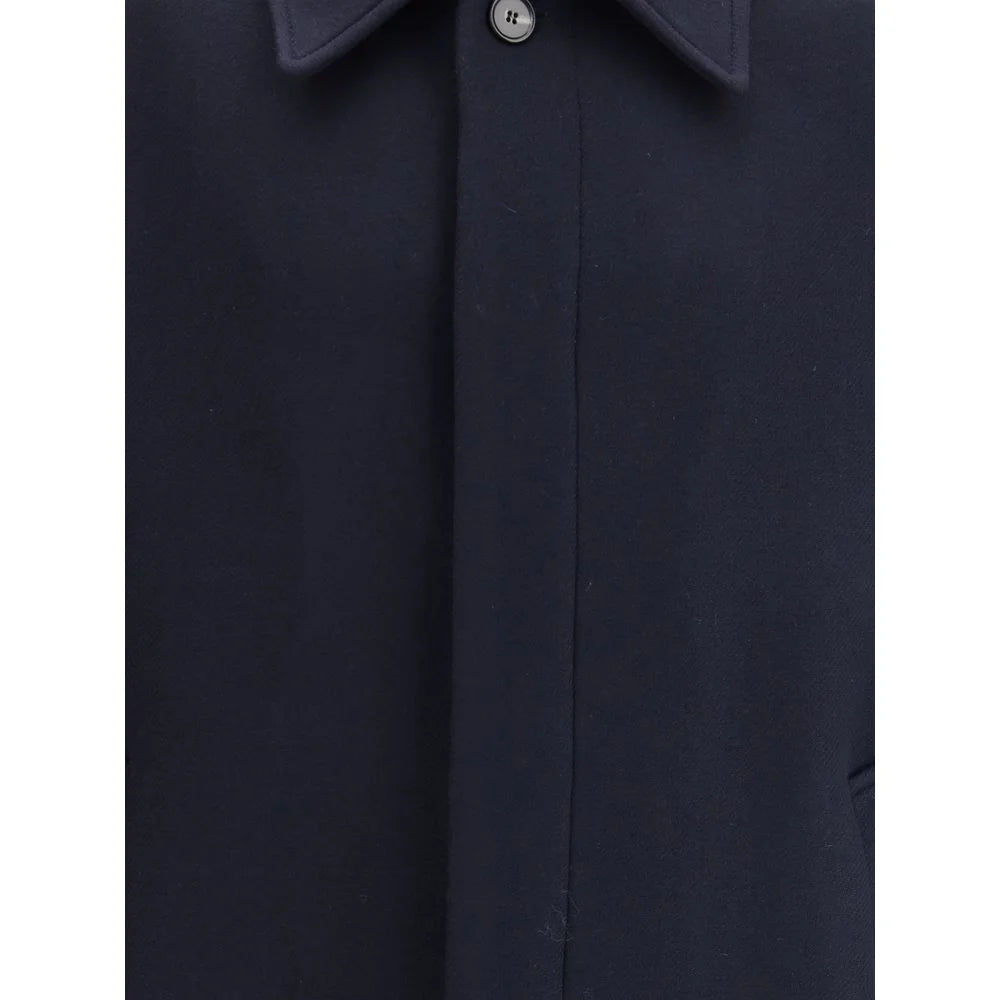 Sunflower Blue Fleece Wool Coat