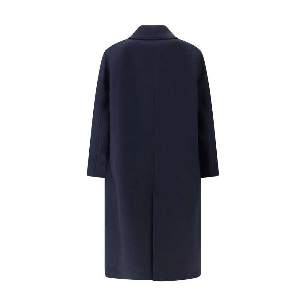 Sunflower Blue Fleece Wool Coat