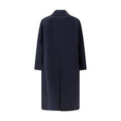 Sunflower Blue Fleece Wool Coat