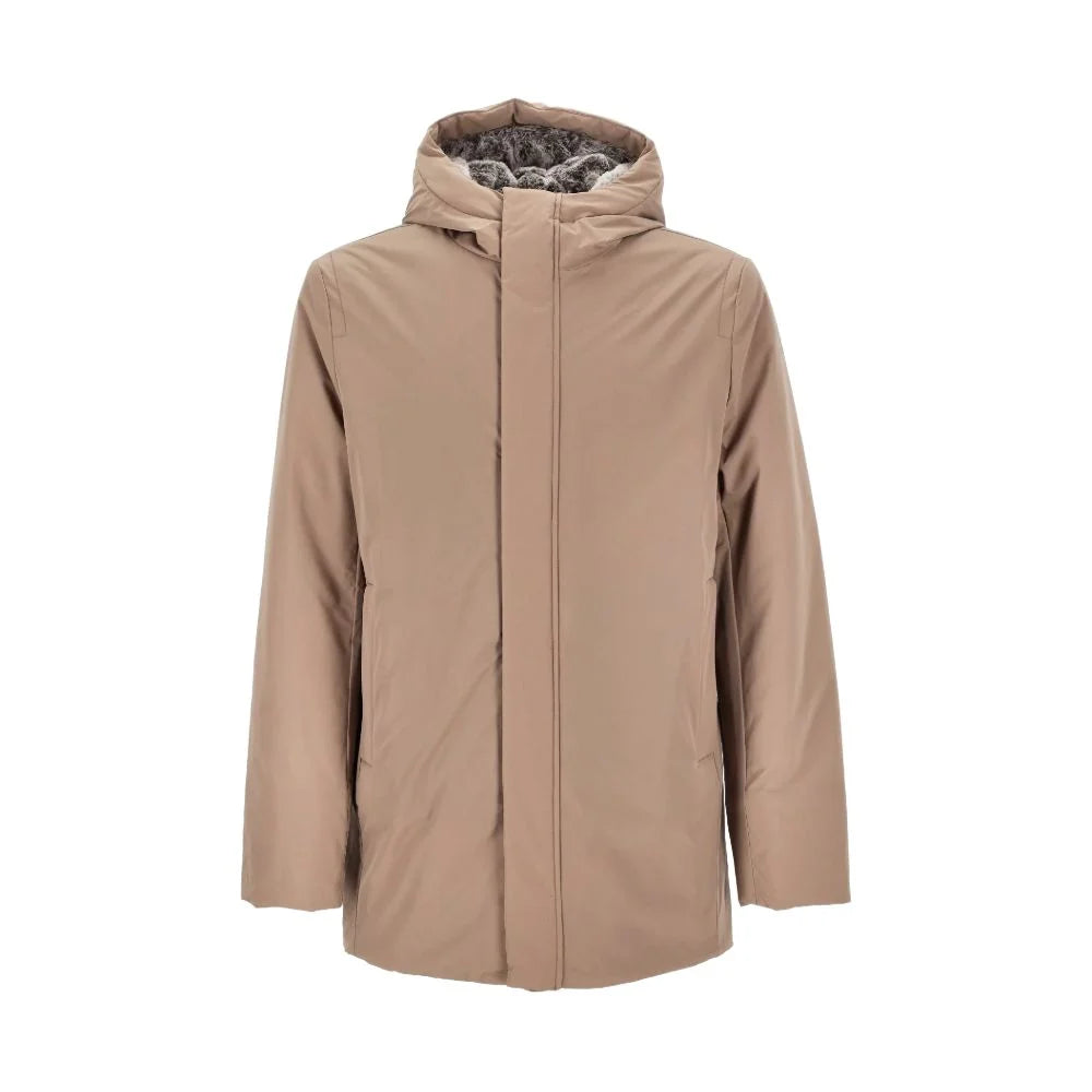 Suns Beige Polyester Jackets & Coat - Parkas
