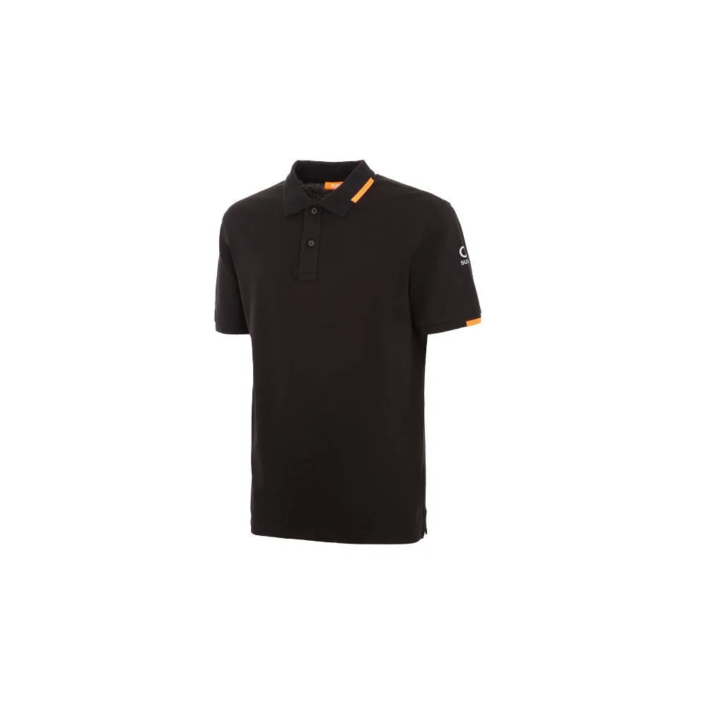 Suns Black Cotton Polo Shirt - Polos