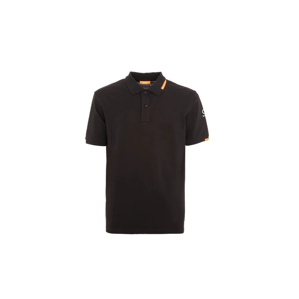 Suns Black Cotton Polo Shirt - Polos