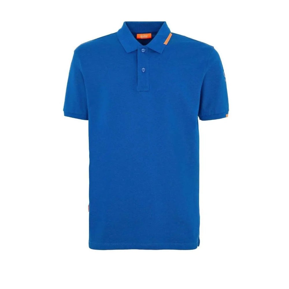 Suns Blue Cotton Polo Shirt - Polos