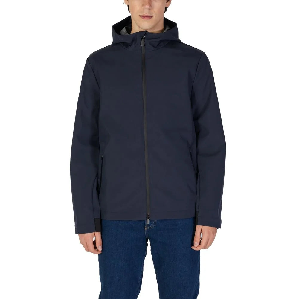 Suns Blue Polyester Jackets & Coat