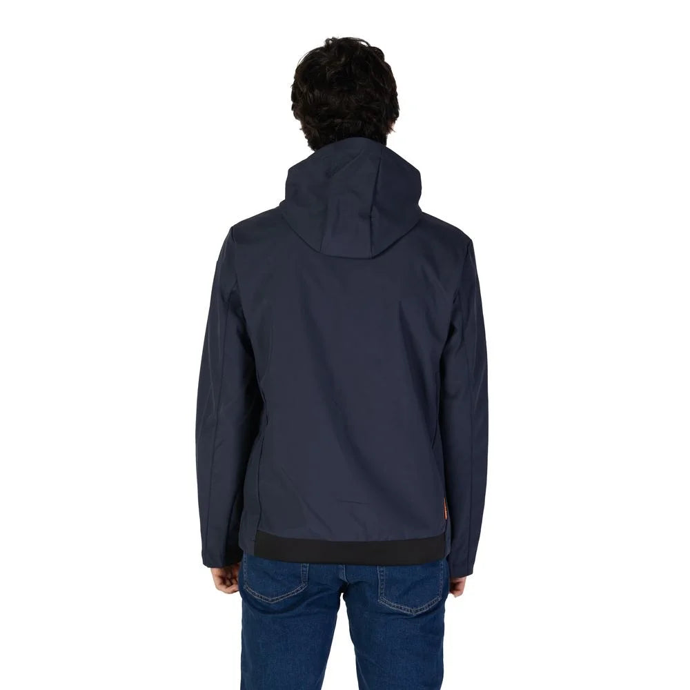 Suns Blue Polyester Jackets & Coat